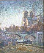 Louis Dewis Notre Dame oil painting on canvas